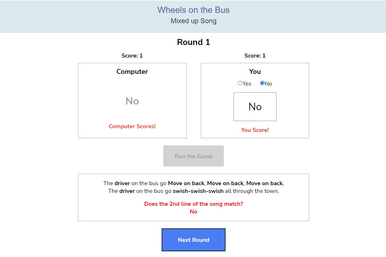 Wheels on the Bus Game | html-css-js