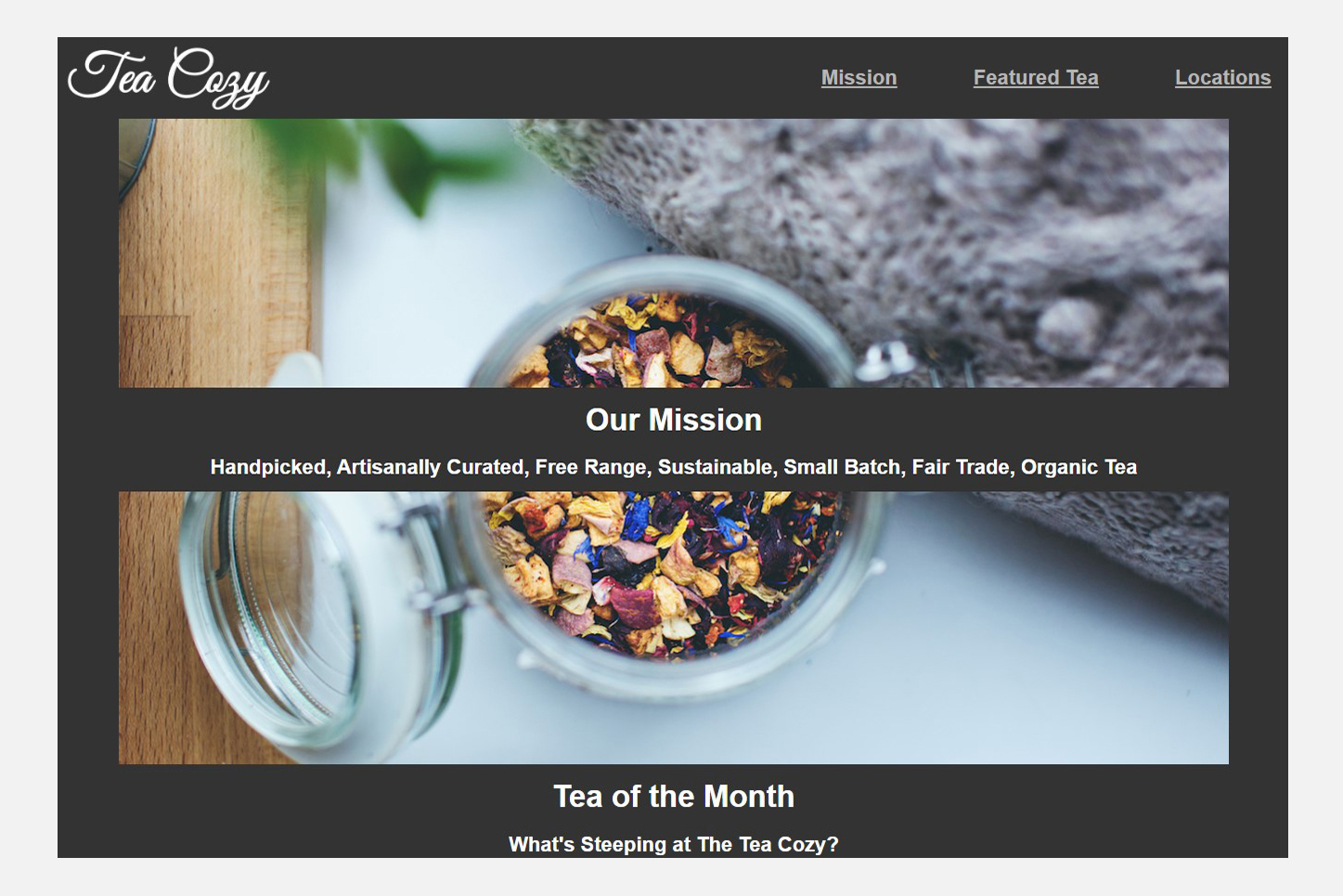 Tea Website | css-flexbox
